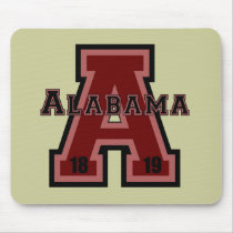 Alabama 'A' Red Mouse Pad