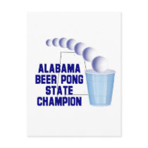 Alabama Beer Pong Champion postcards by bartstshirts Alabama Beer Pong Champion postcards