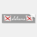 Alabama Brush Flag Bumper Sticker