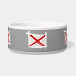Alabama Brush Flag Dog Bowl