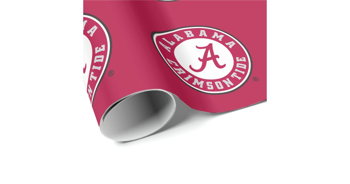 Alabama Crimson Tide Circle Wrapping Paper | Zazzle