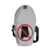 Alabama Cross Out Symbol Courier Bag