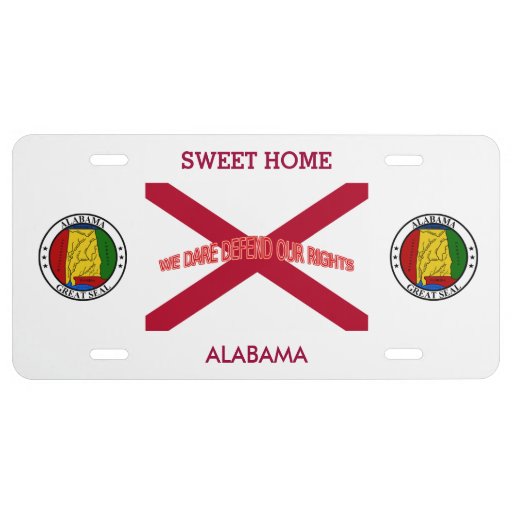 Alabama Custom Front License Plate Zazzle