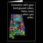 Alabama Customize colorful card as you like cards