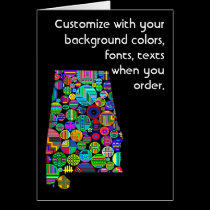 Alabama Customize colorful card as you like