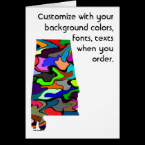 Alabama Customize colorful card as you like