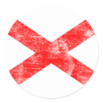 Alabama Flag (Distressed) Round Stickers