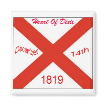 Alabama Flag Magnet by deesbasenjis Alabama Flag Magnet