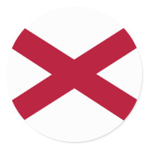 Alabama Flag Round Stickers