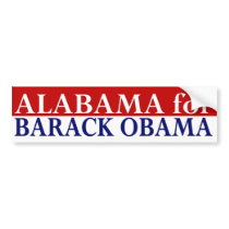 Alabama for Barack Obama bumper sticker bumper stickers by irregulargoods Alabama for Barack Obama bumper sticker bumper stickers