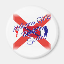 Alabama Girls Round Magnet