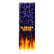 Alabama Hottie fire and flames blue marble. Business Card Templates