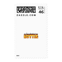 alabama hottie fire and flames Design postage