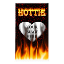 Alabama hottie fire and flames red marble business card template