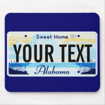 Alabama license plate mouse pad mousepads