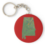 Alabama Map Keychain