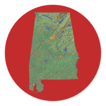 Alabama Map Sticker