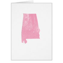 Alabama - Pink Vintage Grunge Greeting Card