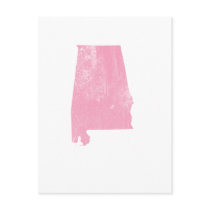 Alabama - Pink Vintage Grunge Postcards