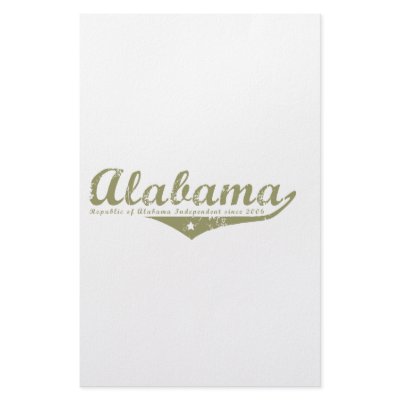 Alabama Revolution T-shirts Custom Stationery by republicofstates