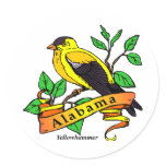 Alabama State Bird Round Sticker