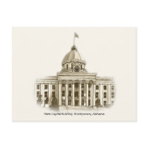 Alabama State Capital Building Montgomery Postcard