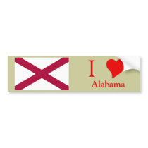 Alabama State Flag Bumper Stickers