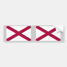 Alabama State Flag Bumper Sticker