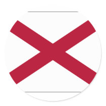 Alabama State Flag Round Stickers