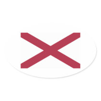 Alabama State Flag Oval Stickers