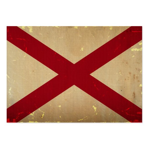 Alabama State Flag VINTAGE. Business Card Templates (front side)