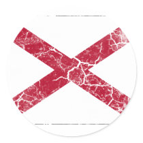 Alabama State Flag Vintage Stickers