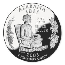 Alabama State Quarter Stickers