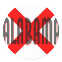 Alabama Round Stickers