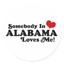 Alabama Round Stickers
