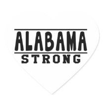 Alabama Strong Designs Heart Sticker