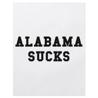 Alabama Sucks Flyer Design by bartstshirts