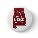 Alabama Tornado Relief - Hearts with Dixie Pin