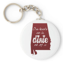 Alabama Tornado Relief - Hearts with Dixie Keychains