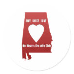 Alabama Tornado Relief Round Sticker