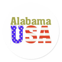Alabama USA! Round Stickers