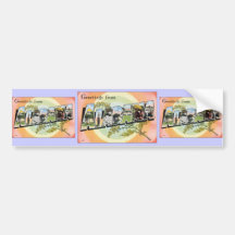 Alabama - Vintage Alabama Travel Bumper Sticker