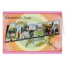 Alabama - Vintage Alabama Travel Greeting Card