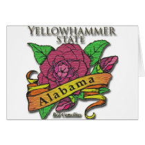 Alabama Yellowhammer State Camellias Card