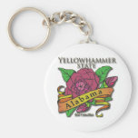 Alabama Yellowhammer State Camellias Key Chain