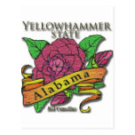 Alabama Yellowhammer State Camellias Postcard