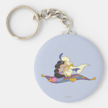 Aladdin and Jasmine on Magic Carpet Keychains