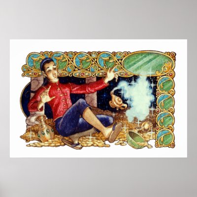 Aladdin's Lamp Print by geo_barr
