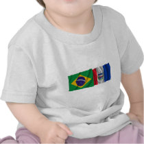Alagoas & Brazil Waving Flags Tee Shirt