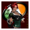"Alainn" Beautiful Irish Redhead Sexy Pinup Girl posters